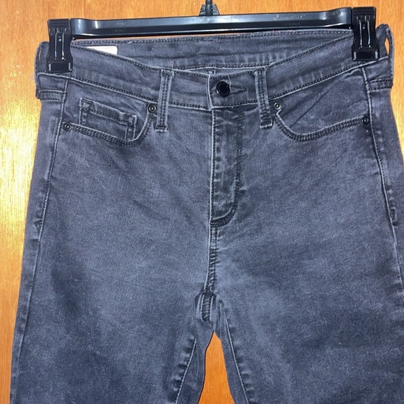 •GAP•BLACK RINSE TRUE SCULPT MID RISE SKINNY DENIM JEANS SIZE 28/6R - Picture 5 of 11